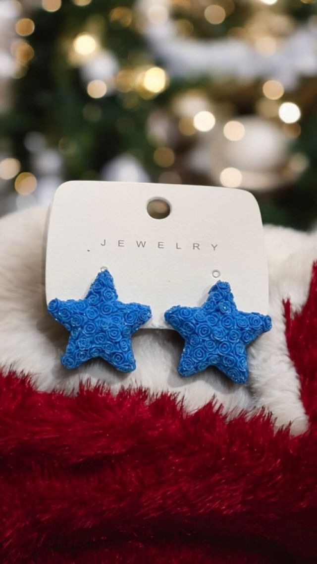 Rose Star Design Earring Set